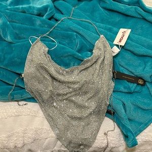 house of harlow halter diamond top